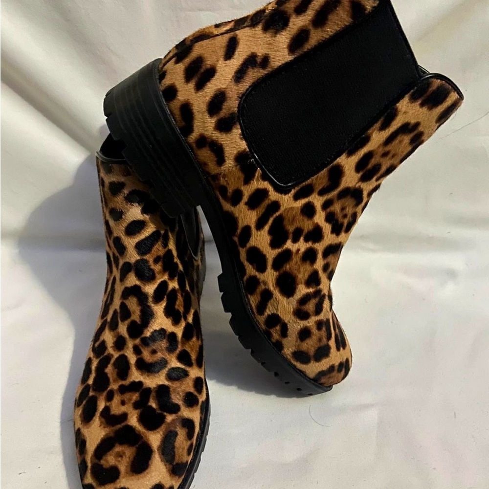 Leopard Print Ankle Boots Nine West - Picture 2 of 6